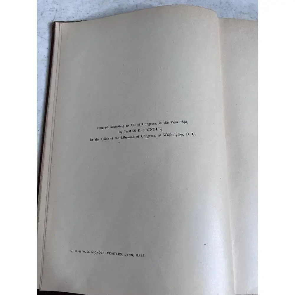 History of Gloucester Cape Ann MA James R. Pringle 1892 Illustrated Nonfiction